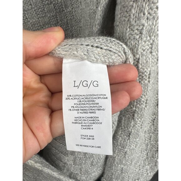 Women’s Cabi Large Grey Half-Zip Cardigan with Pockets - Picture 6 of 6